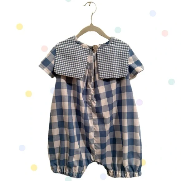 💙🤍Blue & White Check Bubble Outfit 🤍💙 - Picture 2 of 4